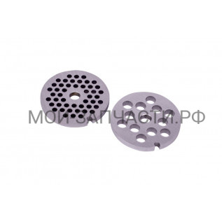 Bosch 629849 Формовочные диски для мясорубки, 2 шт. с отверстиями 4мм + 8мм; ø диска 54,1мм; толщина диска 5,4мм