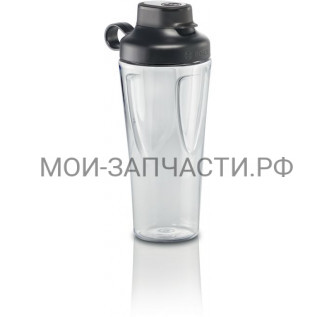 Bosch 17006673 Бутылка ToGo с крышкой, 650 мл, для блендеров VitaPower Serie 2/4